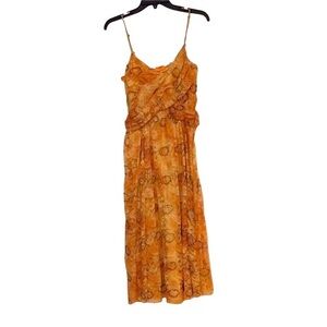 Ginger Blu Beaded Spaghetti Strap Dress  - - M Juniors - Peach